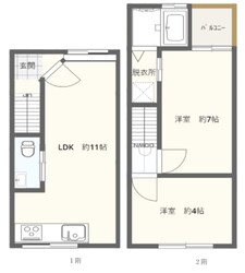 北千住駅 徒歩11分 1階の物件間取画像